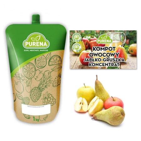 Kompot jabłko-gruszka Purena – koncentrat 1 kg na 6 l