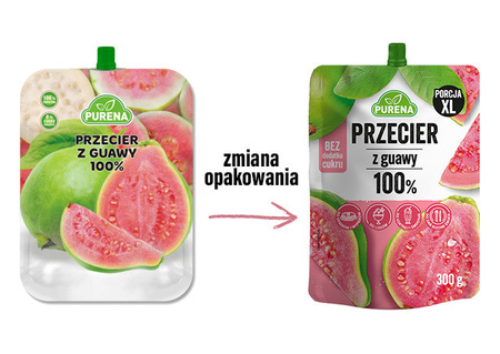 Guawa 100% bez cukru PURENA – naturalny przecier owocowy w saszetce 300g