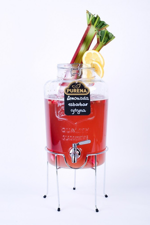 Lemoniada Rabarbar-Cytryna Koncentrat 1 kg – 47% soków, bez konserwantów, na 6 L