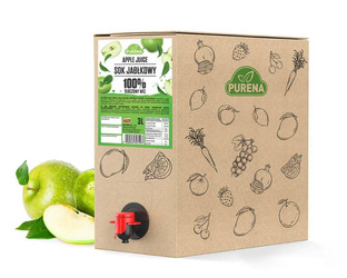 Sok jabłkowy 100% NFC 3L – Tłoczony na zimno, naturalnie mętny, bez dodatku cukru