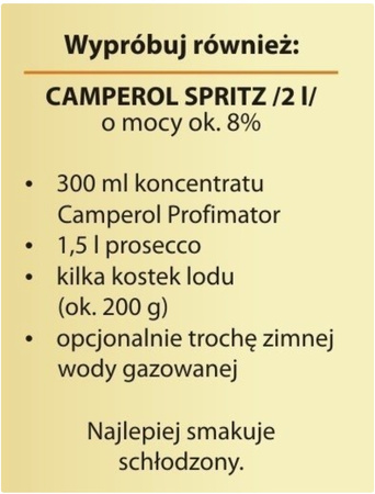 CAMPEROL 300ml – bezalkoholowa baza o ziołowo-cytrusowym smaku do stylowych drinków