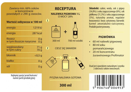 Koncentrat pigwowy bez alkoholu PROFIMATOR 300ml – subtelna kwaskowa nuta w Twoim drinku