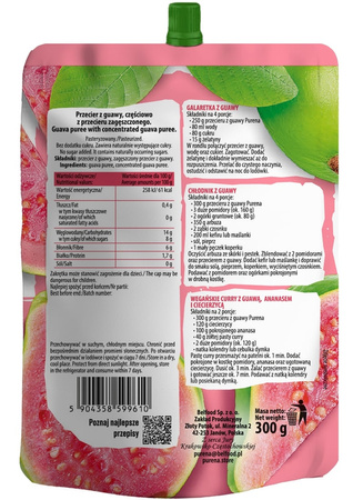 Guawa 100% bez cukru PURENA – naturalny przecier owocowy w saszetce 300g